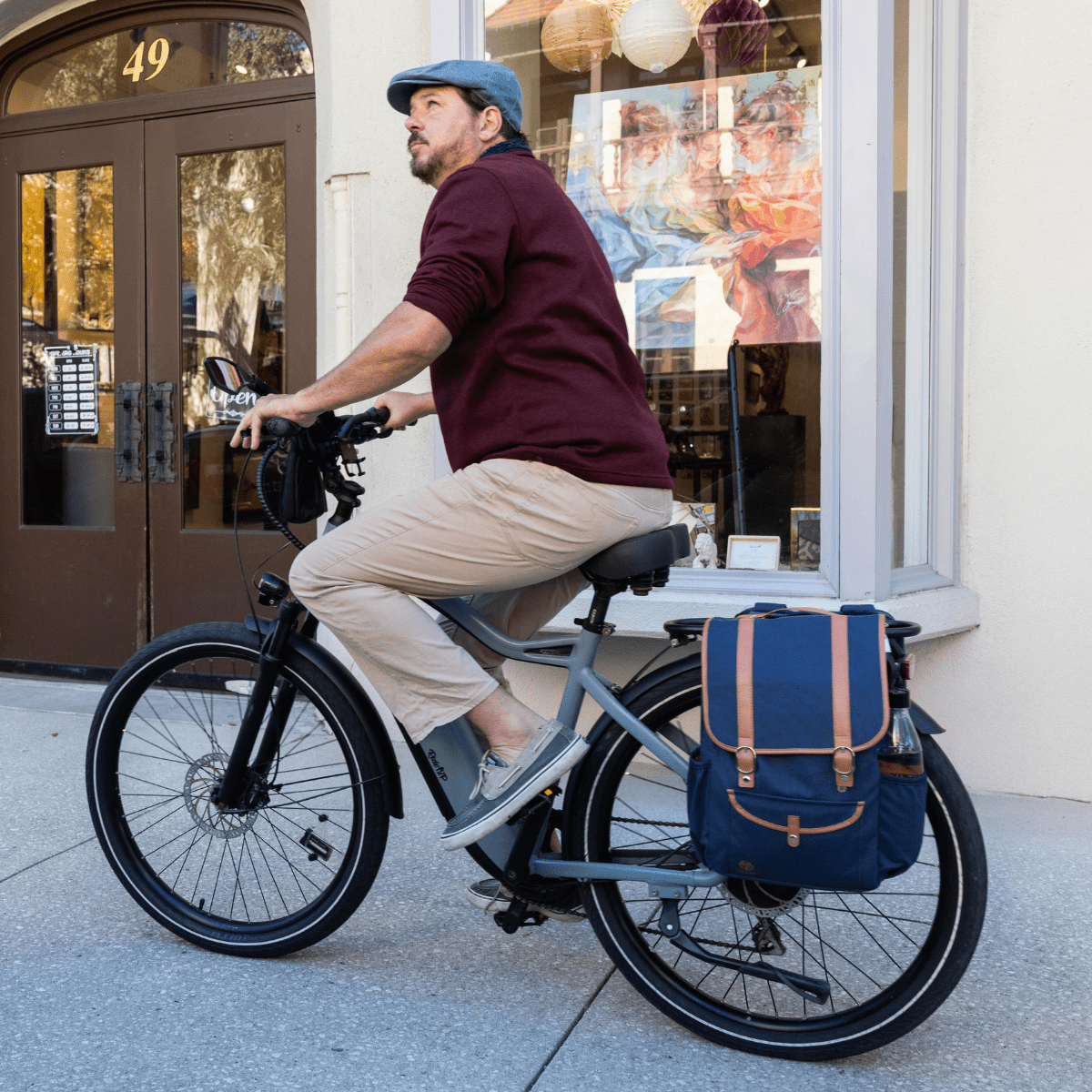 Sheyd Bags Double Pannier Backpack in Blue – Convertible Double Pannier for Bicycles - Sheyd Bags
