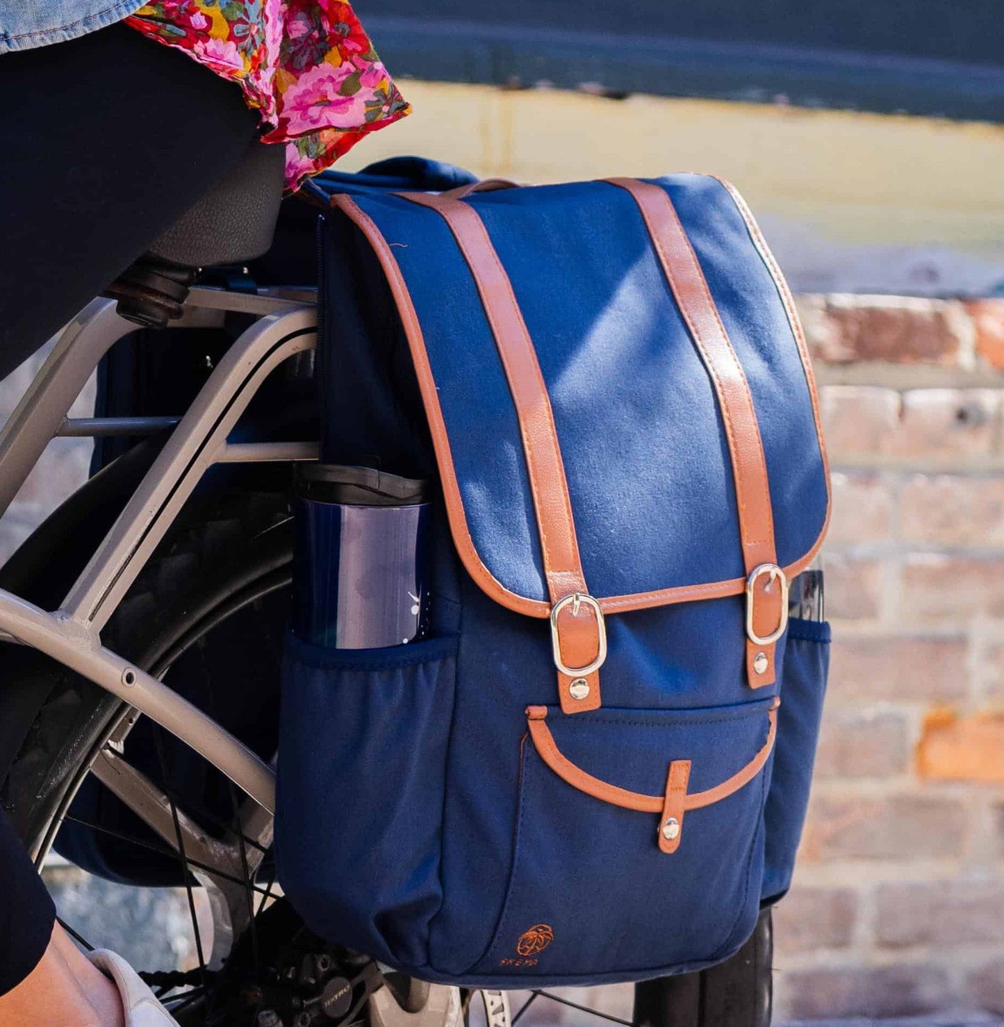 Sheyd Bags Double Pannier Backpack in Blue – Convertible Double Pannier for Bicycles - Sheyd Bags